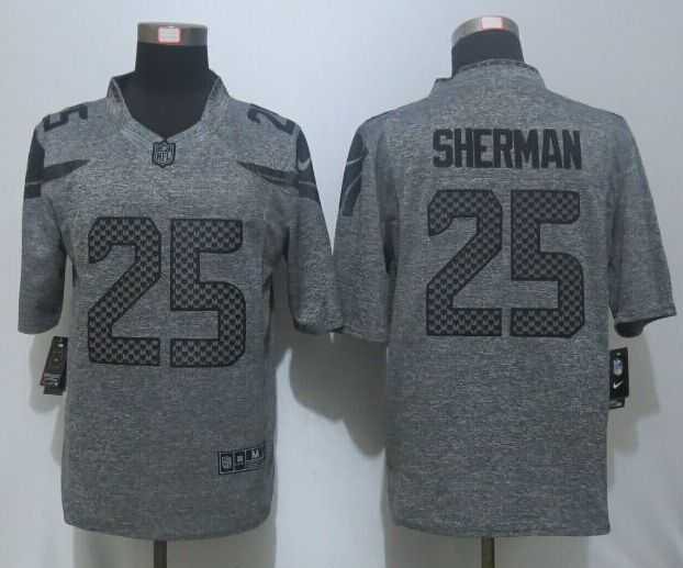 Nike Limited Seattle Seahawks #25 Sherman Men's Stitched Gridiron Gray Jerseys,We sell and wholesale Nike Limited Seattle Seahawks #25 Sherman Men's Stitched Gridiron Gray Jerseys on line form chian!